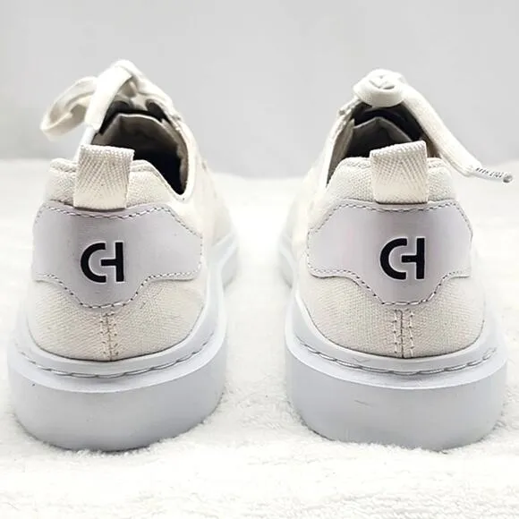 🔥COLE HAAN🔥GRANDPRO RALLY  WHITE CANVAS COURT SNEAKERS LADIES 8 NWOB🔥NICE🔥