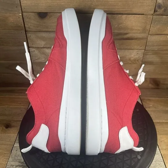 Cole Haan Mens Size 9.5 Grandpro Rally Canvas Court Sneaker Red Lace Up Shoes