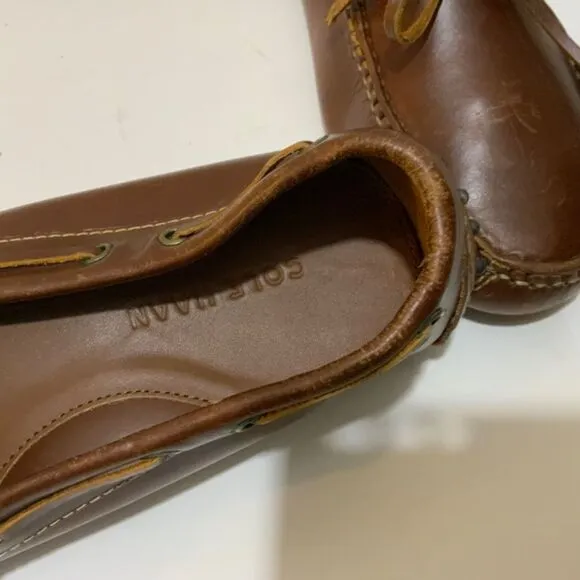 Cole Haan Gunnison Waxy Leather Boat Style Drivers  size 8.5 D