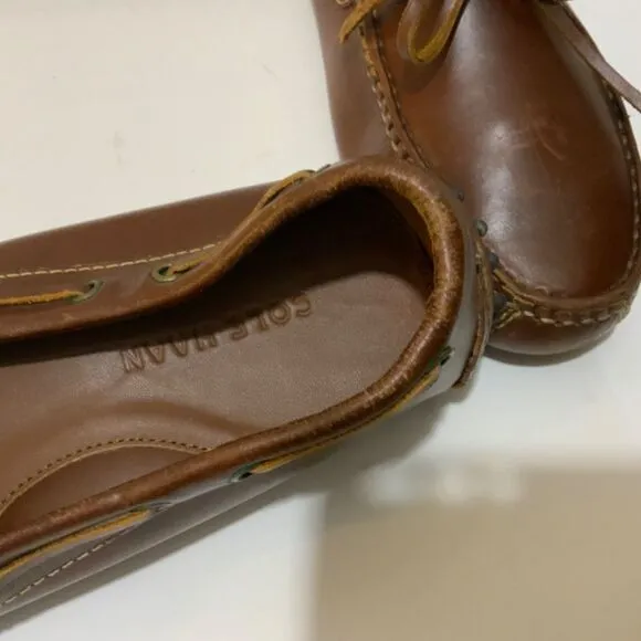 Cole Haan Gunnison Waxy Leather Boat Style Drivers  size 8.5 D