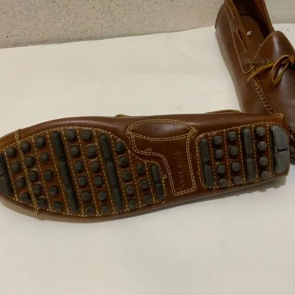 Cole Haan Gunnison Waxy Leather Boat Style Drivers  size 8.5 D