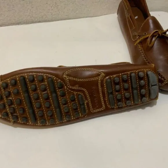 Cole Haan Gunnison Waxy Leather Boat Style Drivers  size 8.5 D