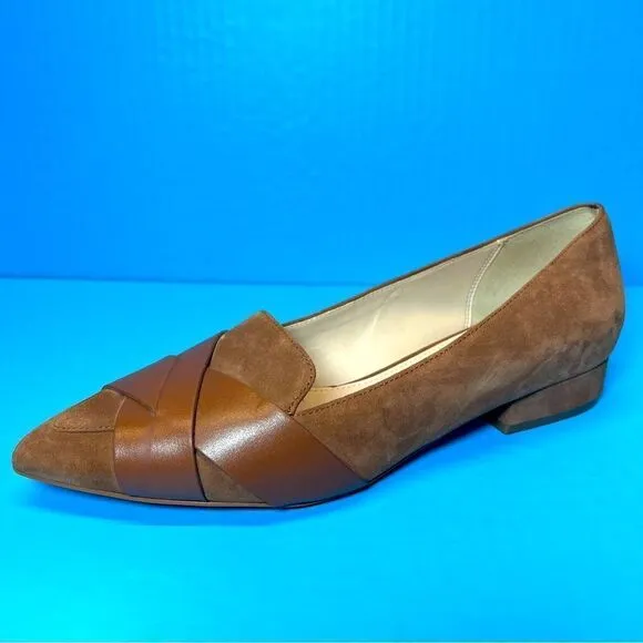 Cole Haan Womens Camila Point Skimmer Suede Leather Brown Flats 6B
