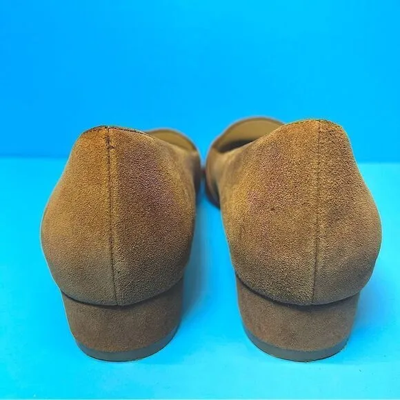Cole Haan Womens Camila Point Skimmer Suede Leather Brown Flats 6B