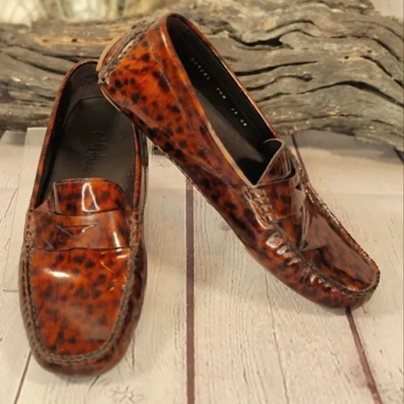 Cole Haan Tortoise Nike Air Driver Penny Loafers Flats