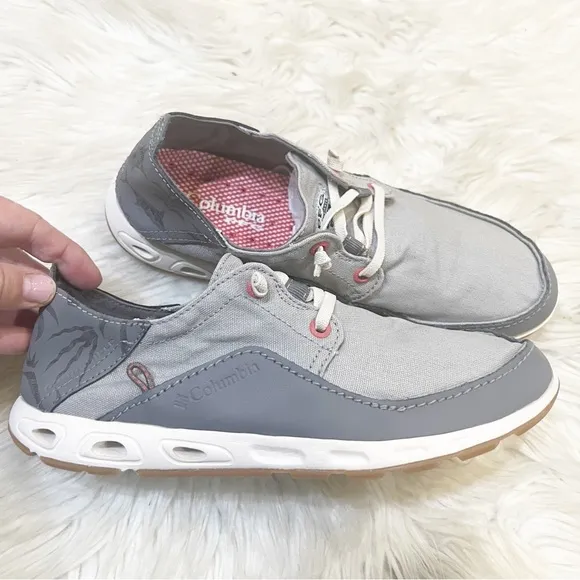 Columbia Men's Bahama Vent Relaxed Laced Boat Shoe Gray Waterproof Size 7