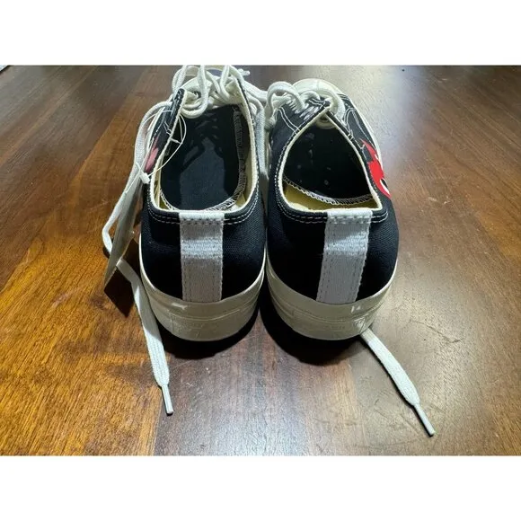 COMME des GARCONS PLAY Converse Large Emblem Low Top Canvas Sneakers Black 11