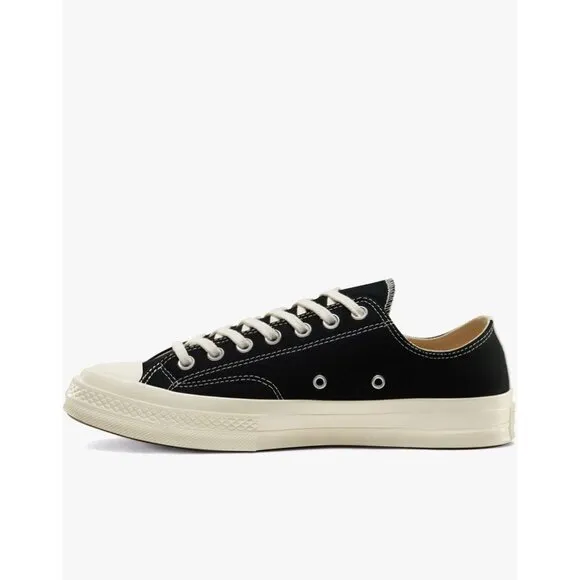 COMME des GARCONS PLAY Converse Large Emblem Low Top Canvas Sneakers Black 11