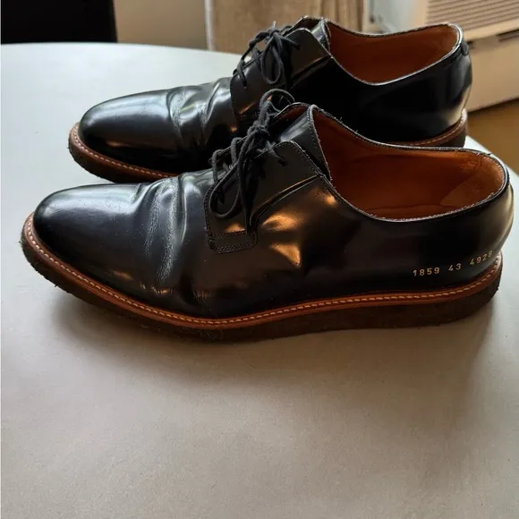 Common Projects Dark Blue Derby Shoes