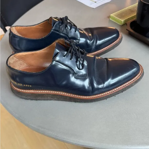 Common Projects Dark Blue Derby Shoes