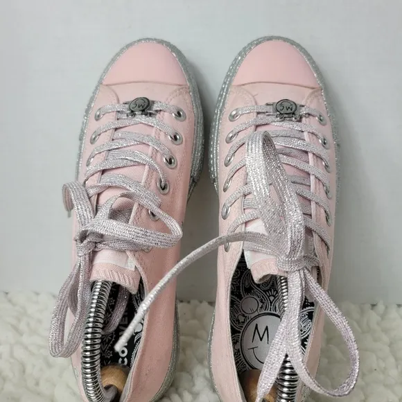 Converse All Star × Miley Cyrus Shoes Womens Size 8 Platform Pink Glitter