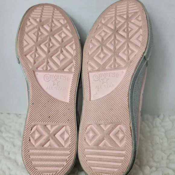 Converse All Star × Miley Cyrus Shoes Womens Size 8 Platform Pink Glitter