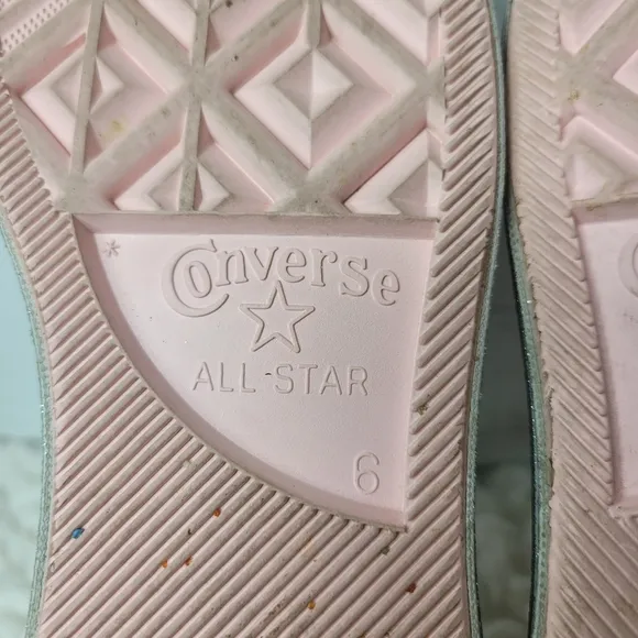 Converse All Star × Miley Cyrus Shoes Womens Size 8 Platform Pink Glitter
