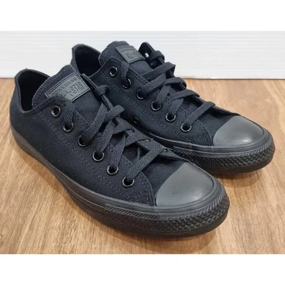 Converse Black CHUCK TAYLOR All Star Low Top Canvas Shoes Mens 12 New Fast Ship