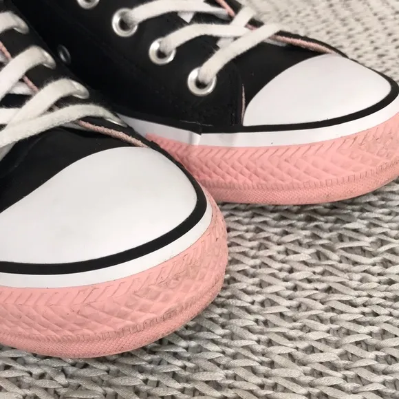 Converse Black Leather Love Sneakers