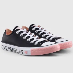 Converse Black Leather Love Sneakers