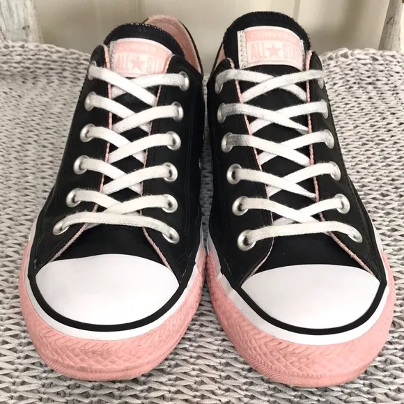 Converse Black Leather Love Sneakers