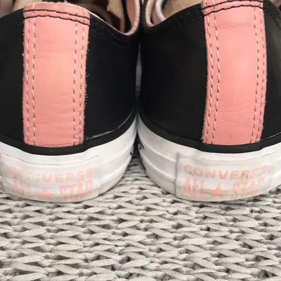Converse Black Leather Love Sneakers
