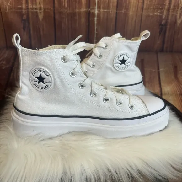 Converse Boy Chuck Taylor All Star Lugged Lift Platform Canvas High Top Shoe 6.5