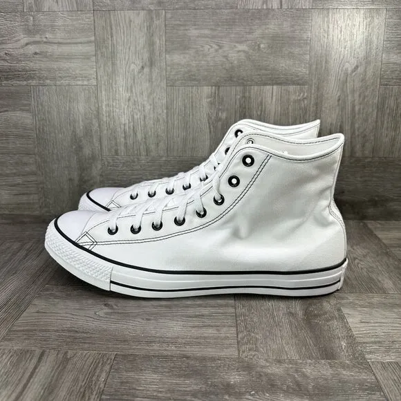 Converse by You Men's size 13 White Black Hightop Canvas Shoes
