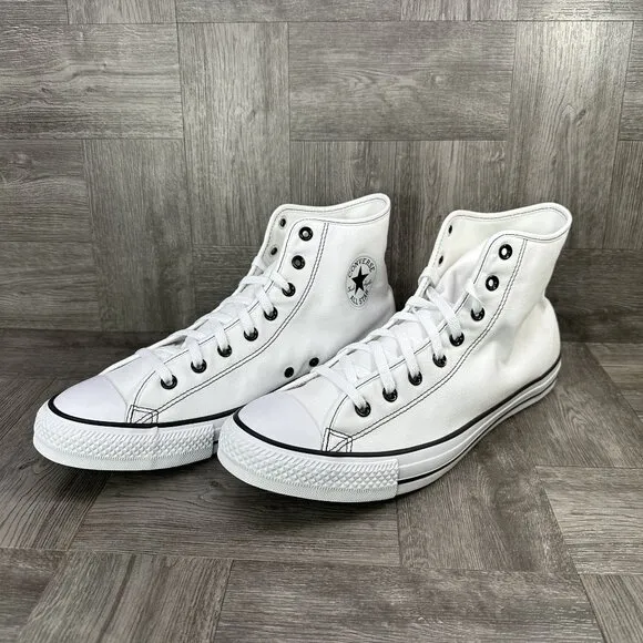 Converse by You Men's size 13 White Black Hightop Canvas Shoes