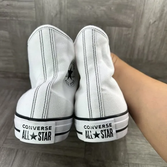 Converse by You Men's size 13 White Black Hightop Canvas Shoes