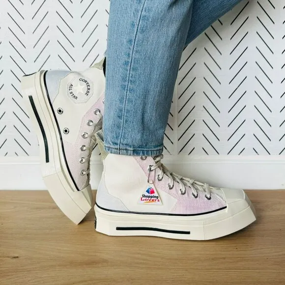 ⭐Converse Chuck 70 De Luxe Squared Hi Top Sz 8.5 Women's Shoes Pink A07599C New