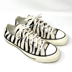 Converse Chuck 70 Low Black Zebra Stripes Black Beige Shoes Men's Size 167811C