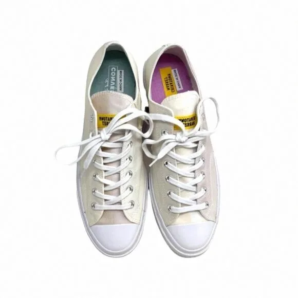 Converse Chuck 70 OX Low Top Shoes Men Size White 166599C Sneakers Skate Canvas