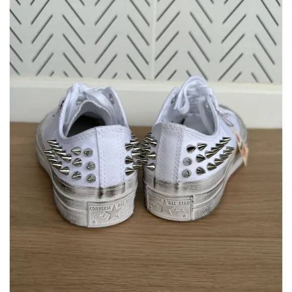 ⭐Converse Chuck 70 Stud Low Edge Sz 7 Women Shoes Sneaker White Punk A07208C New