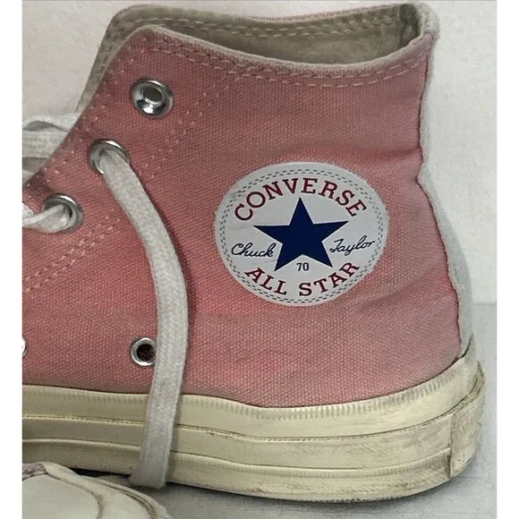 Converse Chuck Taylor All Star 70 Hi Comme des Garcons PLAY Women size 8 Pink