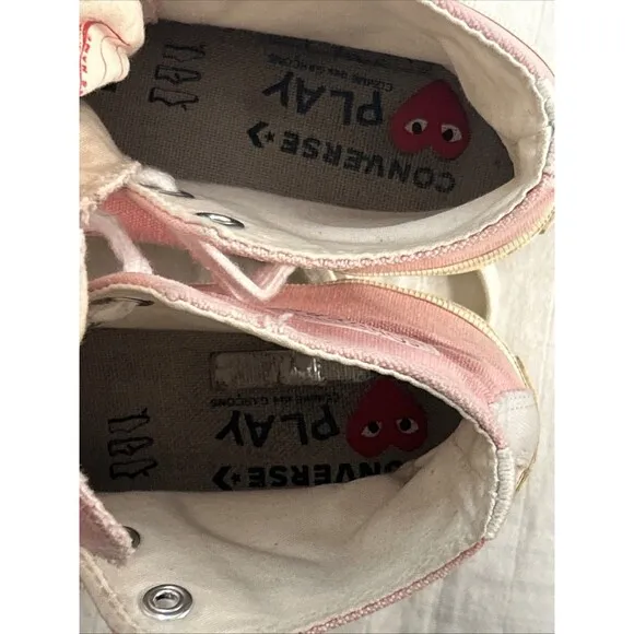 Converse Chuck Taylor All Star 70 Hi Comme des Garcons PLAY Women size 8 Pink