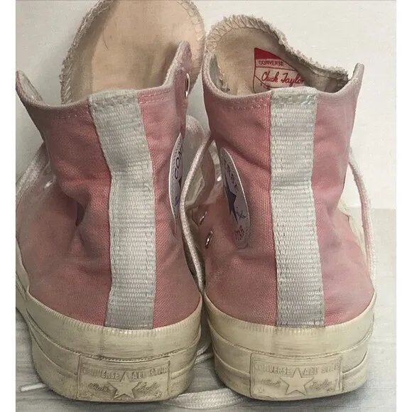 Converse Chuck Taylor All Star 70 Hi Comme des Garcons PLAY Women size 8 Pink
