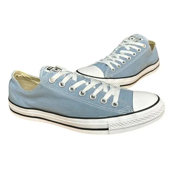Converse Chuck Taylor All Star Blue Canvas Low Top Sneaker #162116F M-10 W-12