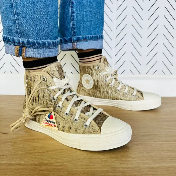 🤩Converse Chuck Taylor All Star Hi Women Luxe Shoes Sz 7 Satin Textured A09782C