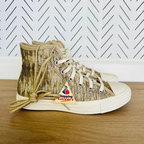 🤩Converse Chuck Taylor All Star Hi Women Luxe Shoes Sz 7 Satin Textured A09782C
