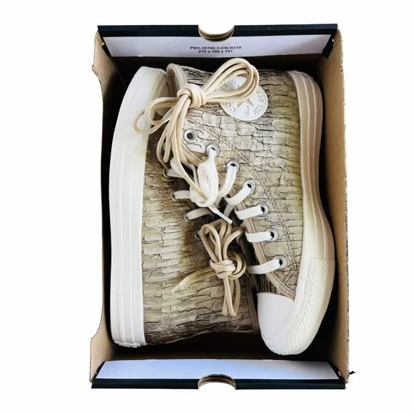 🤩Converse Chuck Taylor All Star Hi Women Luxe Shoes Sz 7 Satin Textured A09782C