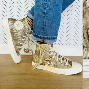 🤩Converse Chuck Taylor All Star Hi Women Luxe Shoes Sz 7 Satin Textured A09782C