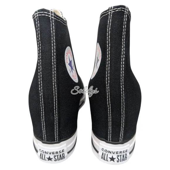 Converse Chuck Taylor All Star Hidden Wedge Platform Black White Sneaker 8 NEW