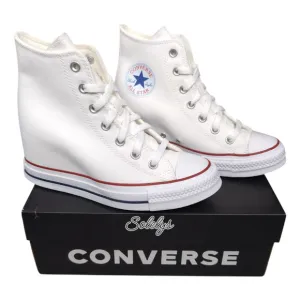 Converse Chuck Taylor All Star Hidden Wedge Platform White Sneaker 8 NEW