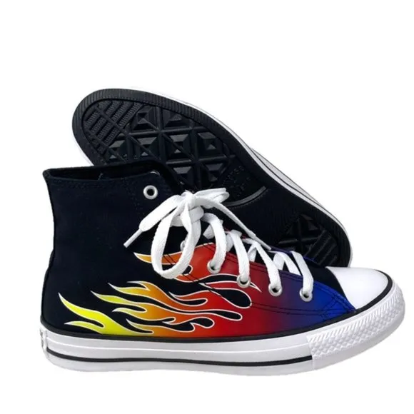 Converse Chuck Taylor High Shoes Women Kids Black Canvas Sneakers Skate A04715F