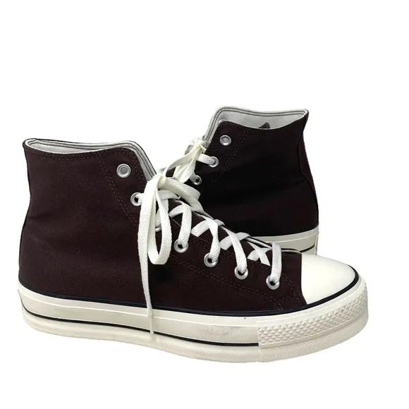 Converse Ctas Lift Platform Casual Brown Canvas Shoes Hi Men Custom 171209C-WWBW
