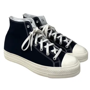 Converse Ctas Lift Platform Shoes Hi Canvas Black Red Men's Custom 171209C-WWBLR