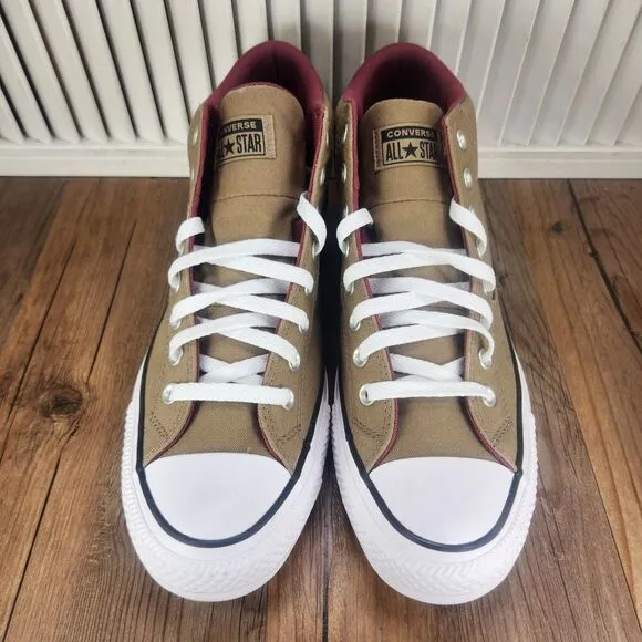 Converse CTAS Malden Street Mid Mens Size 12 Roasted Cherry Canvas Sneaker Shoes
