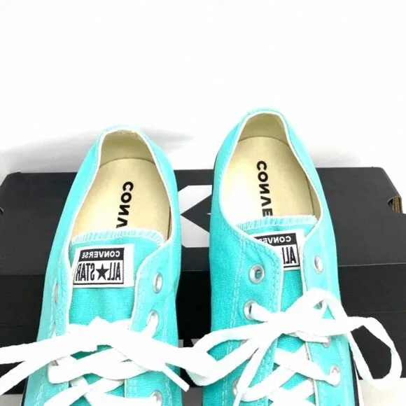 Converse CTAS OX Shoes Low Top Canvas Electric Aqua 171266F Sneakers Size Men’s