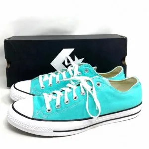 Converse CTAS OX Shoes Low Top Canvas Electric Aqua 171266F Sneakers Size Men’s