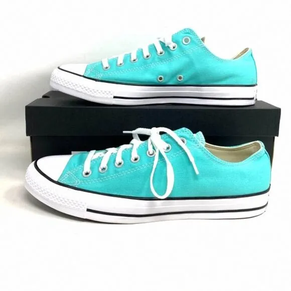 Converse CTAS OX Shoes Low Top Canvas Electric Aqua 171266F Sneakers Size Men’s