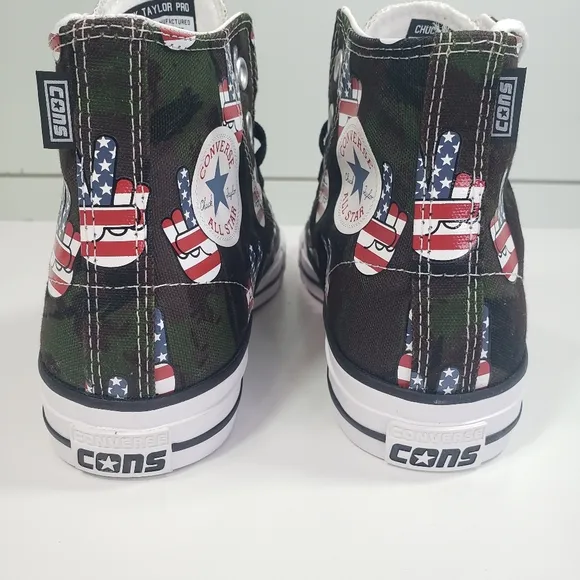 Converse Ctas Pro All Star High Top Camo USA canvas sneakers shoes Women's 5.5