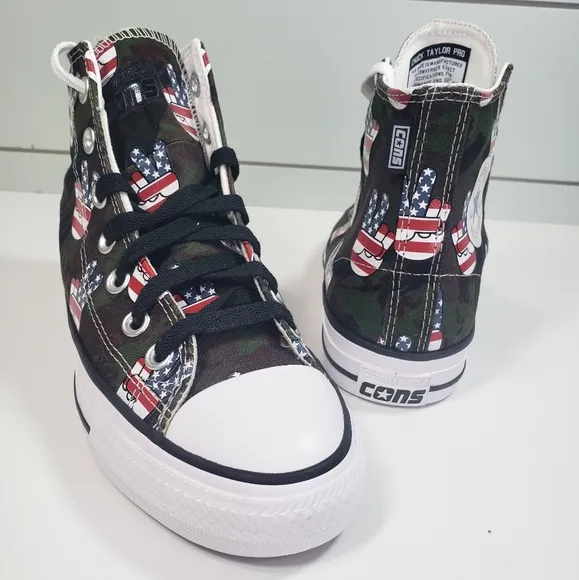 Converse Ctas Pro All Star High Top Camo USA canvas sneakers shoes Women's 5.5