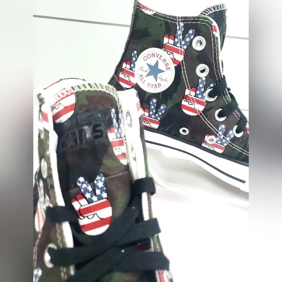 Converse Ctas Pro All Star High Top Camo USA canvas sneakers shoes Women's 5.5
